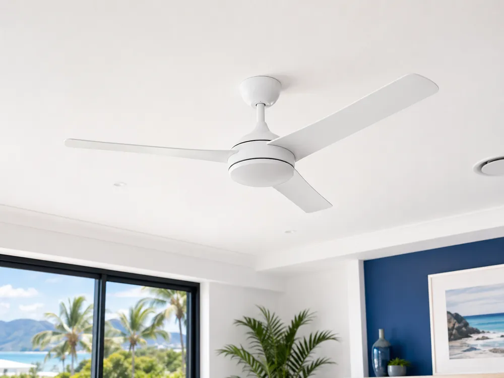 Ceiling fan installation in Townsville home